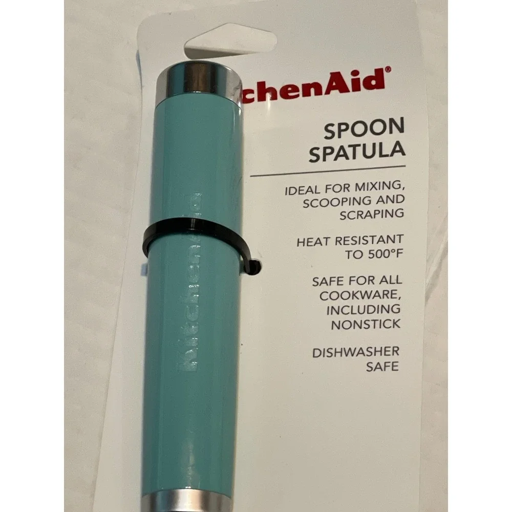 KitchenAid Spoon Spatula Aqua Sky Blue‎ Silicone Heat Resistant Nonstick Safe